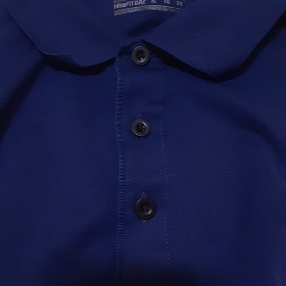 NIKE Golf XL Nike FITDRY NVY 3 button polo Shirt - Picture 4 of 5